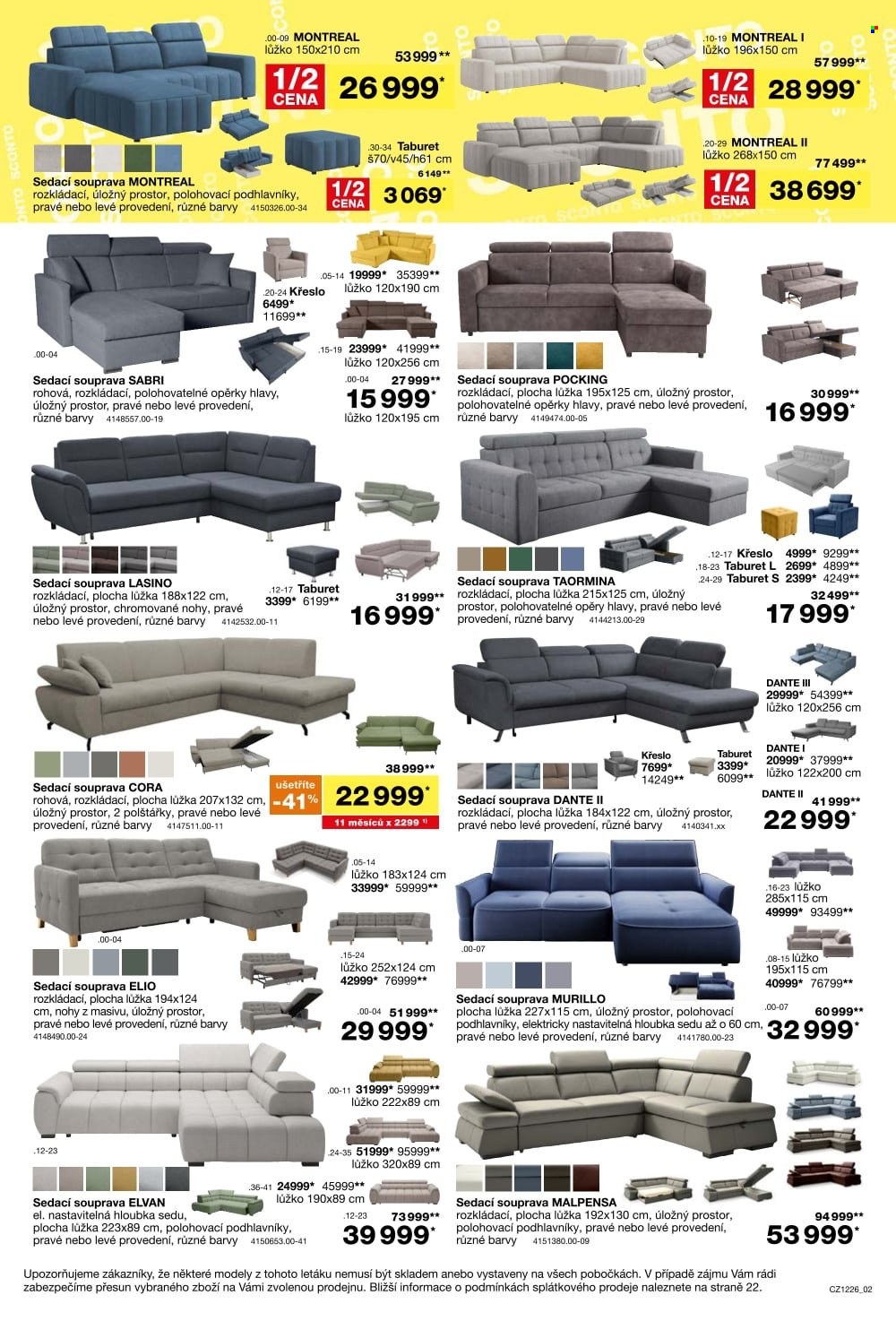 Leták SCONTO NÁBYTEK - 23.9.2026 - 13.10.2026. Strana 2