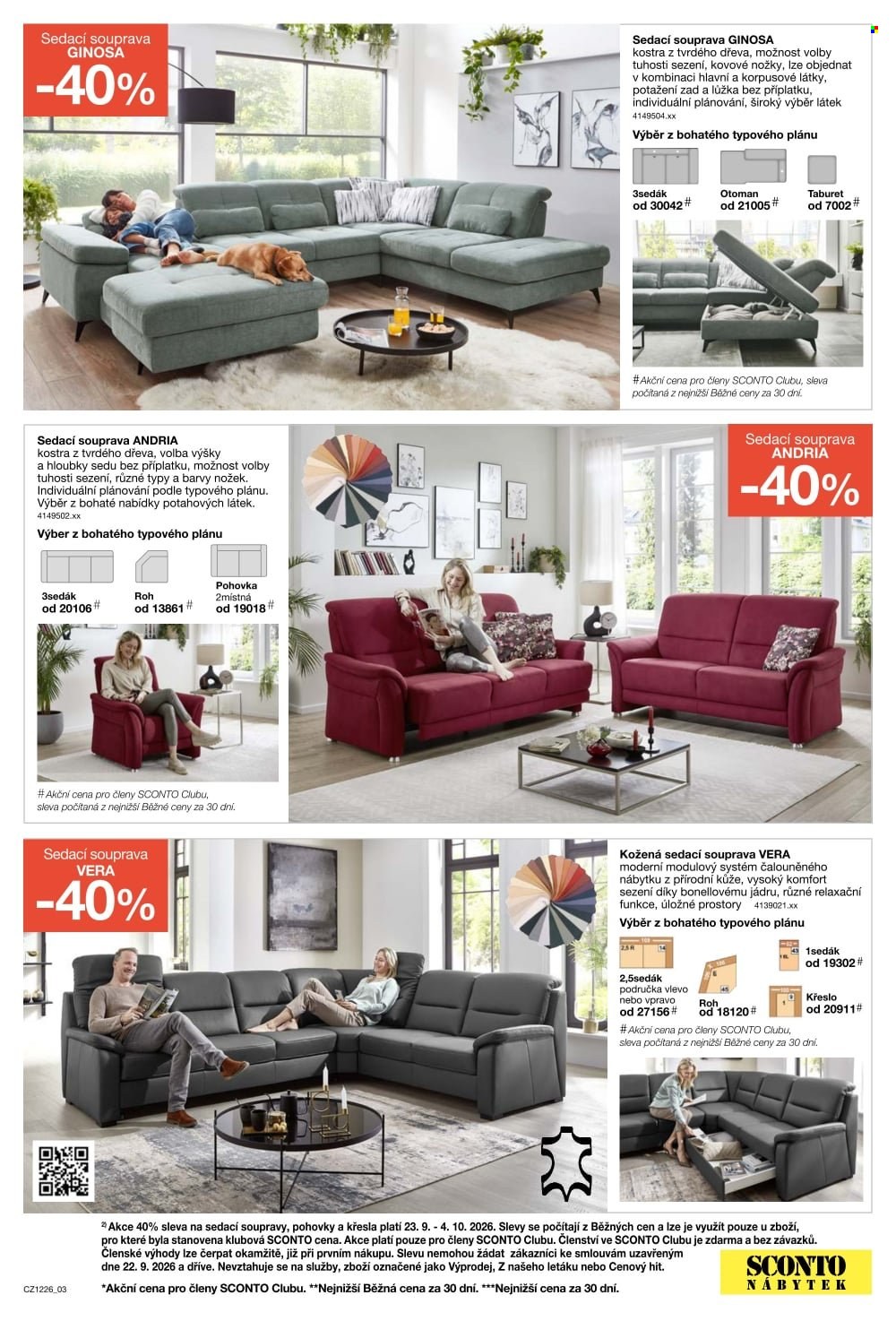 Leták SCONTO NÁBYTEK - 23.9.2026 - 13.10.2026. Strana 3