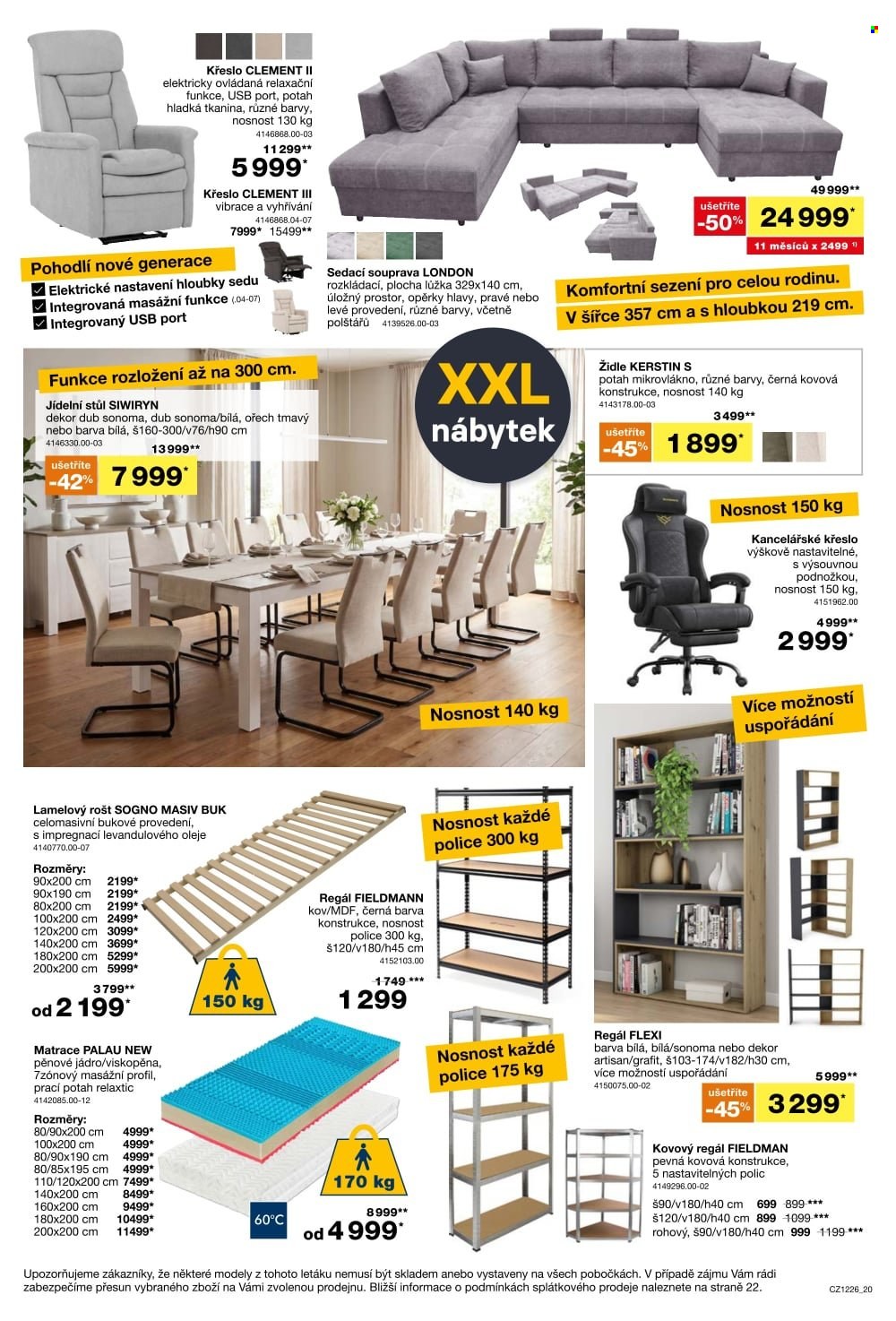 Leták SCONTO NÁBYTEK - 23.9.2026 - 13.10.2026. Strana 20