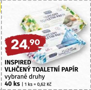 INSPIRED VLHČENÝ TOALETNÍ PAPÍR