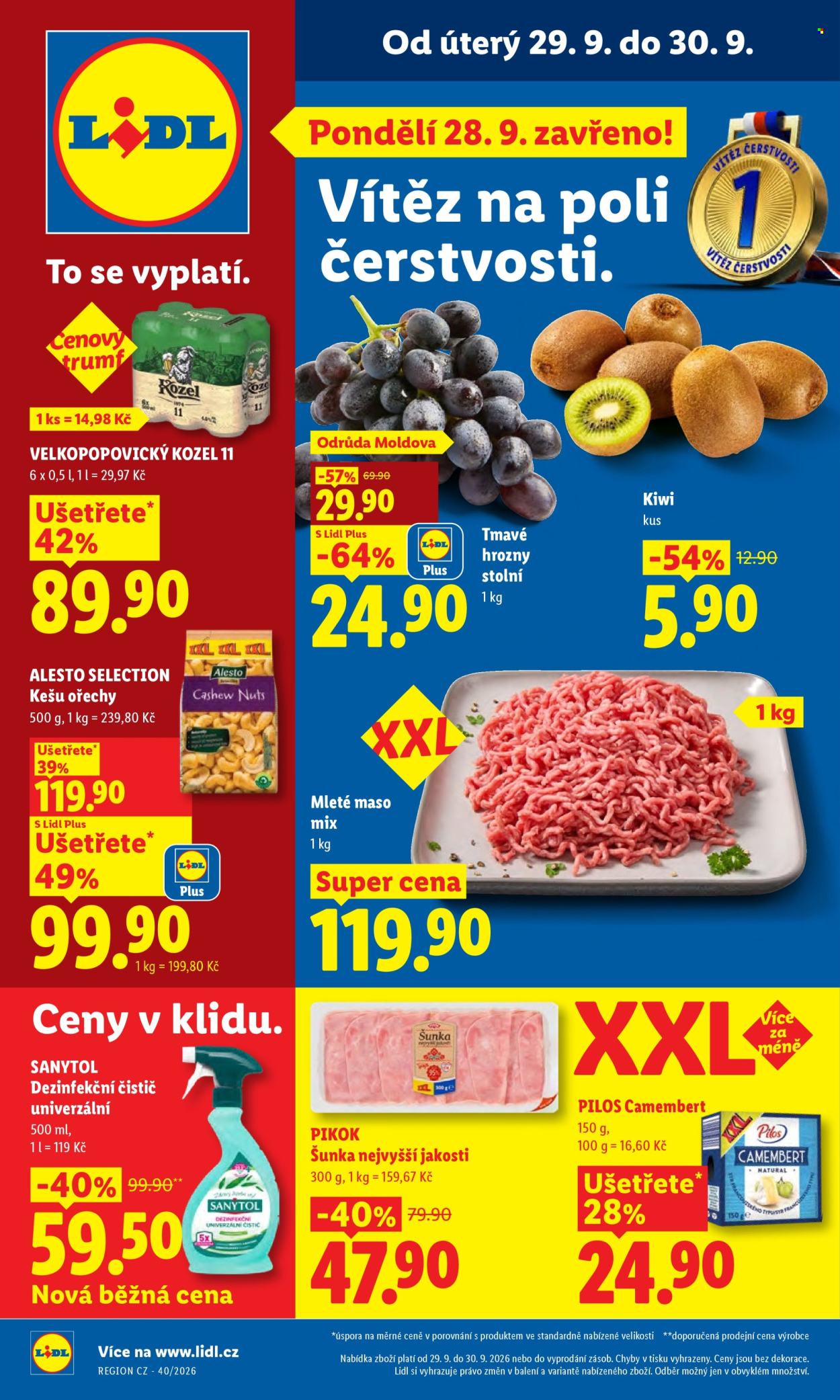 Leták Lidl - 29.9.2026 - 30.9.2026. Strana 1