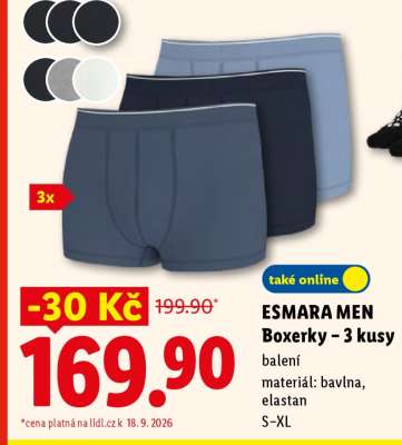 ESMARA MEN BOXERKY – 3 KUSY