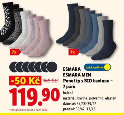 ESMARA ESMARA MEN Ponožky s BIO bavlnou – 7 párů