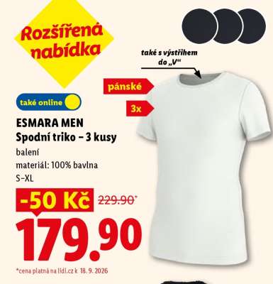 ESMARA MEN Spodní triko – 3 kusy