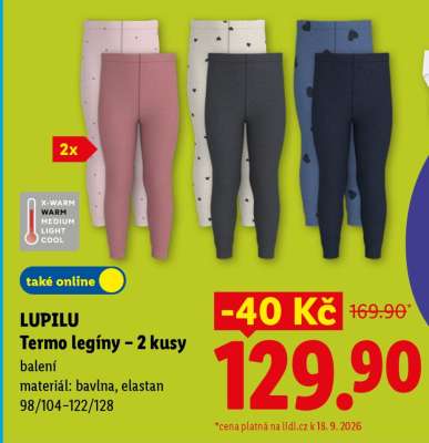 lupilu TERMO LEGÍNY - 2 KUSY