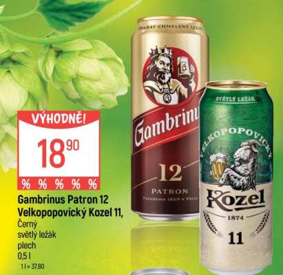 Gambrinus Patron 12, Velkopopovický Kozel 11