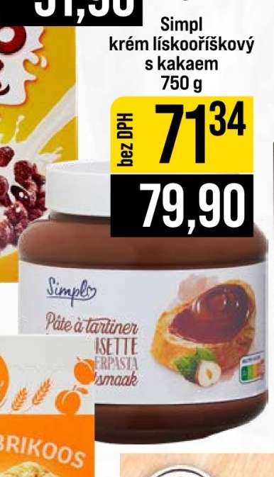 Simpl krém lískooříškový s kakaem