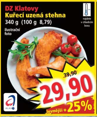DZ Klatovy Kuřecí uzená stehna