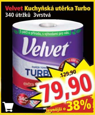 VELVET KUCHYŇSKÁ UTĚRKA TURBO