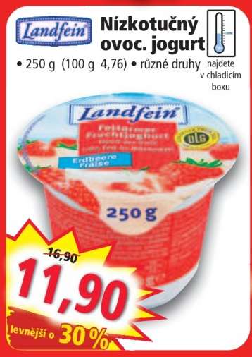 Landfein Nízkotučný ovoc. jogurt