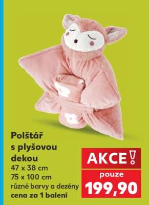 Polštář s plyšovou dekou