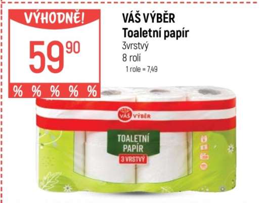 Váš výběr Toaletní papír