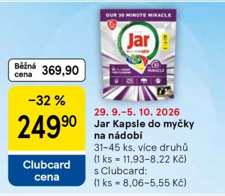 Jar kapsle do myčky na nádobí
