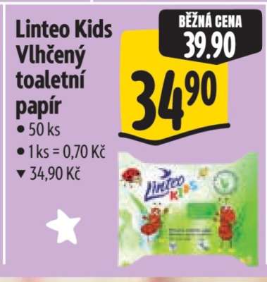 Linteo Kids Vlhčený toaletní papír