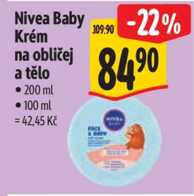 Nivea Baby Krém na obličej a tělo