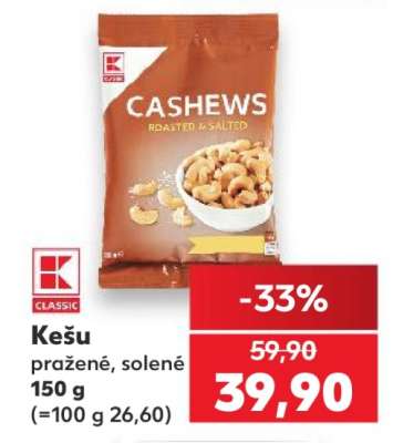 Kešu pražené solené