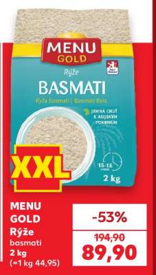 Menu Gold Rýže basmati 2 kg
