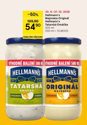 Hellmann's Majonéza Originál Hellmann's Tatarská Omáčka