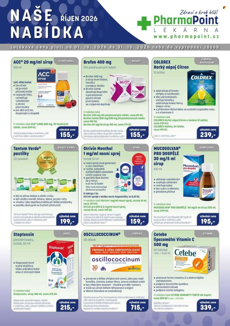 Leták PharmaPoint - 1.10.2026 - 31.10.2026.