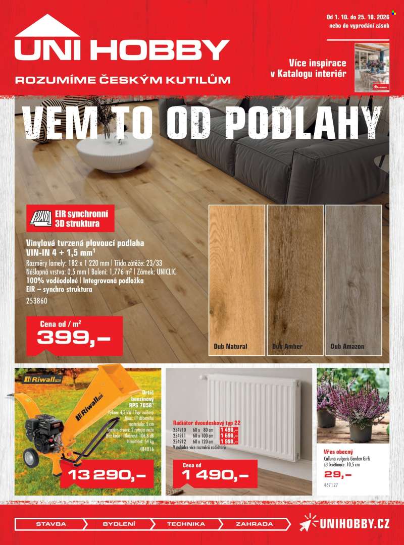 Leták UNI HOBBY - 1.10.2026 - 25.10.2026.