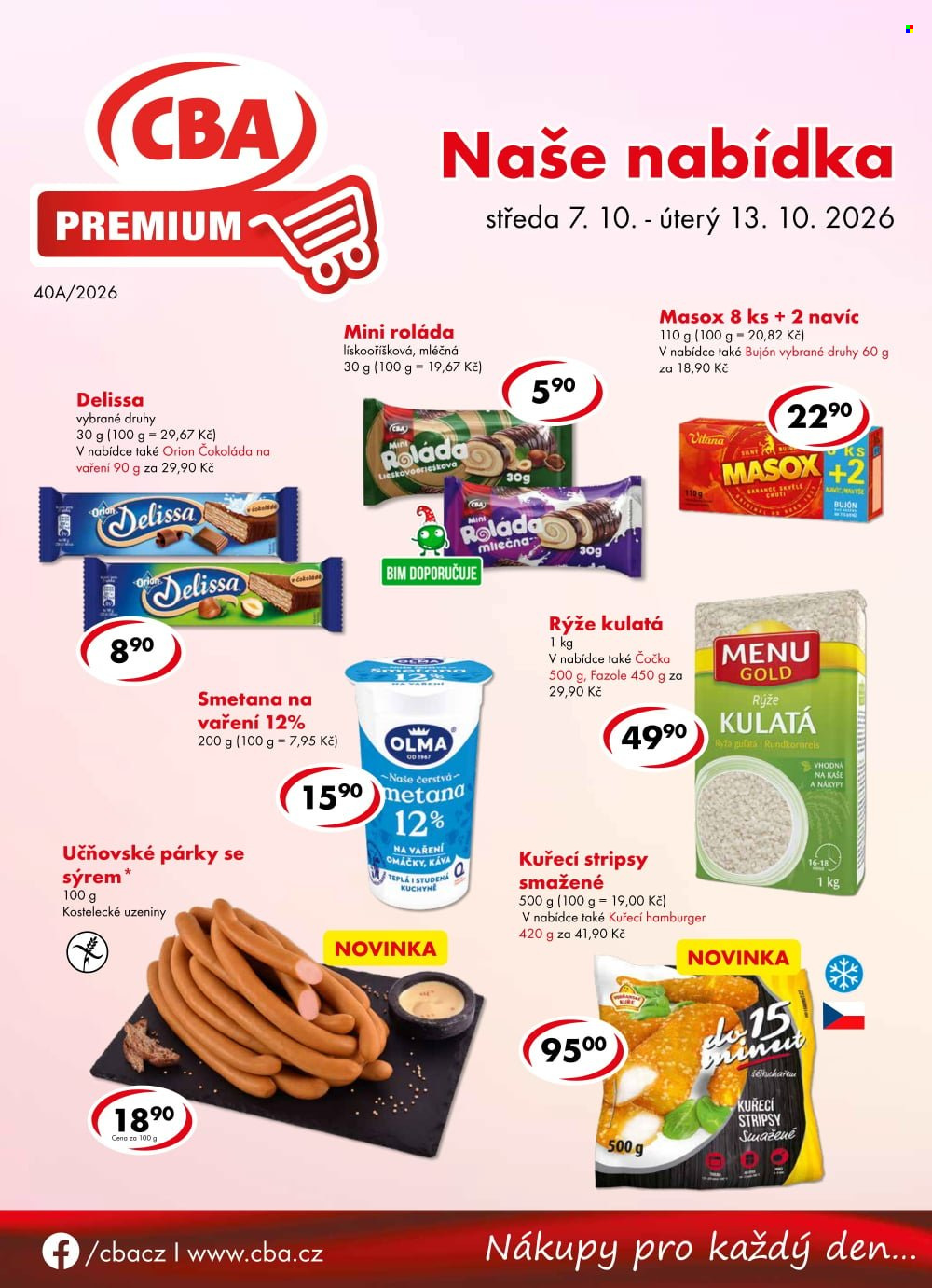 Leták CBA Premium - 7.10.2026 - 13.10.2026. Strana 1