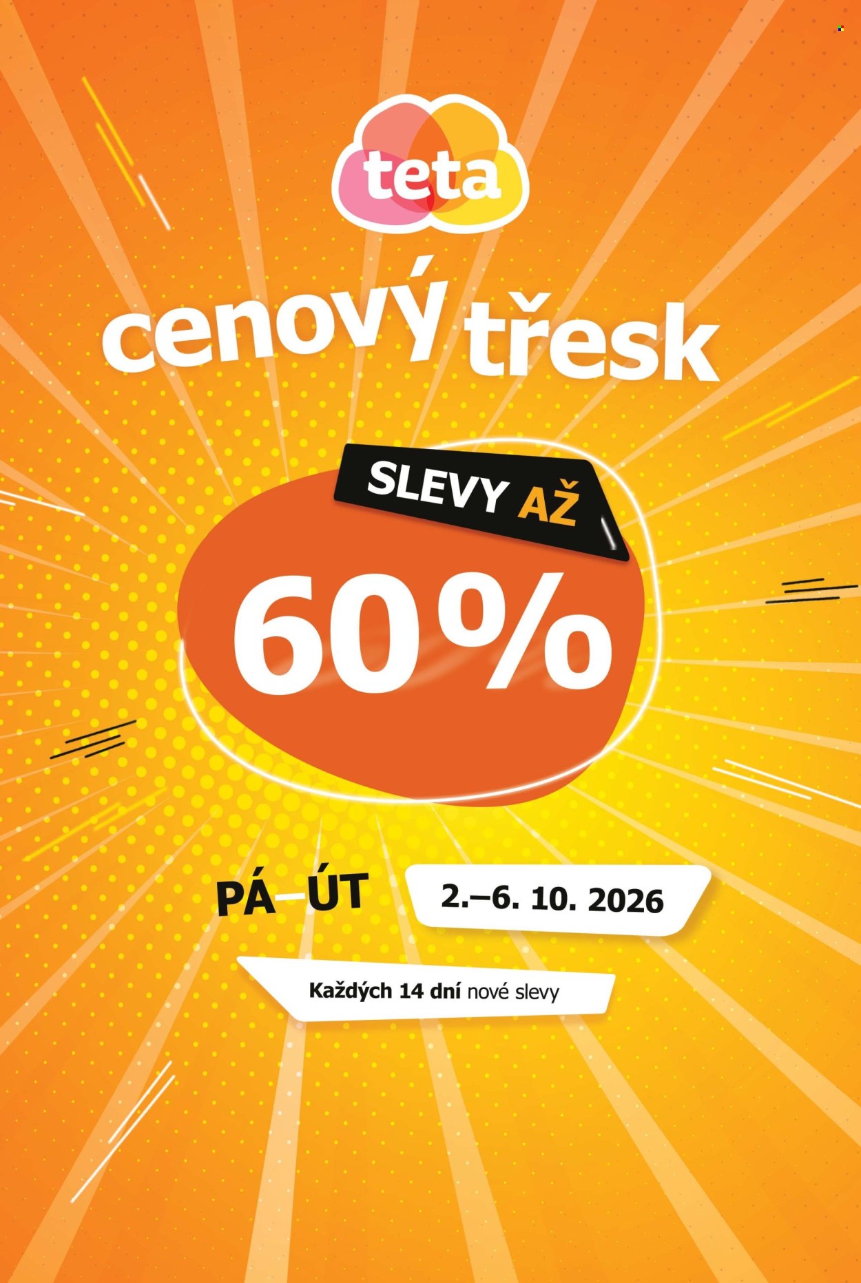 Leták Teta drogerie - 2.10.2026 - 6.10.2026. Strana 1