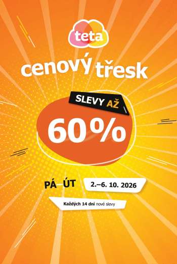 Leták Teta drogerie - 2.10.2026 - 6.10.2026.