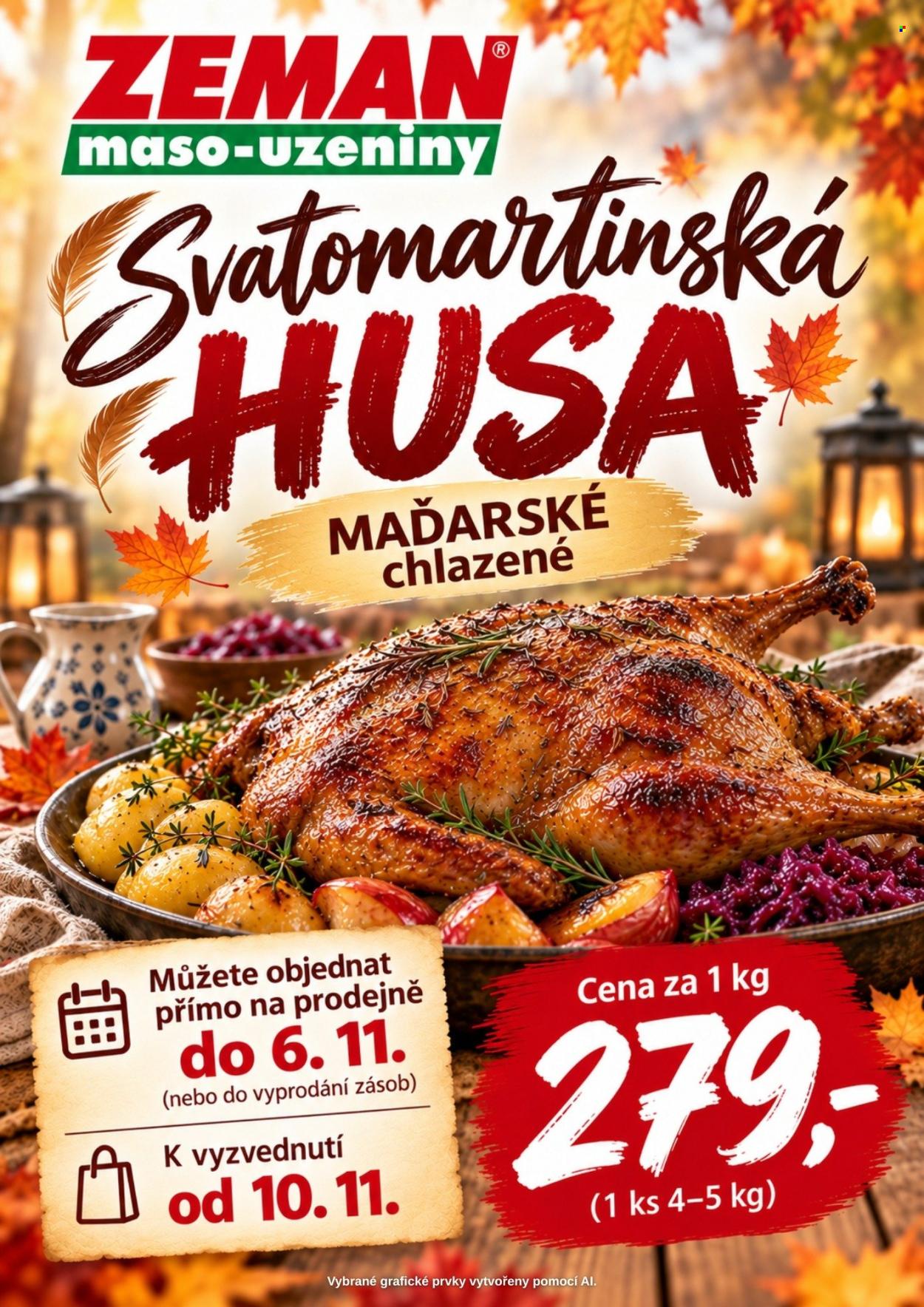Leták ZEMAN maso-uzeniny - 2.10.2026 - 6.11.2026. Strana 1