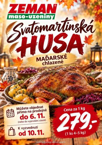 Leták ZEMAN maso-uzeniny - 2.10.2026 - 6.11.2026.
