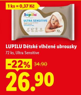 LUPILU DĚTSKÉ VLHČENÉ UBROUSKY