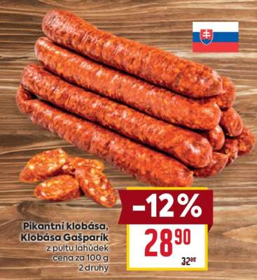 Pikantní klobása, Klobása Gašparík