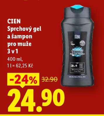 CIEN Sprchový gel a šampon pro muže 3 v 1