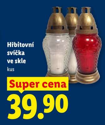 HŘBITOVNÍ SVÍČKA VE SKLE*