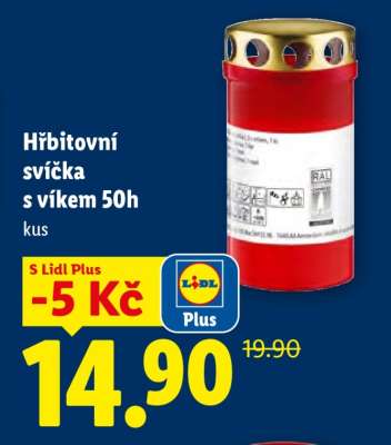 Hřbitovní svíčka s víkem 50h