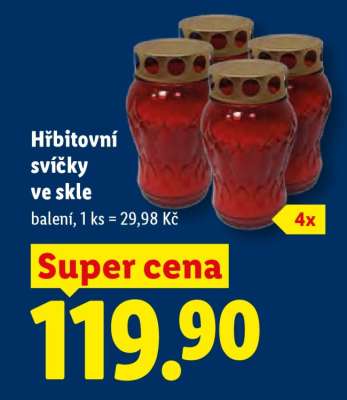 HŘBITOVNÍ SVÍČKY VE SKLE