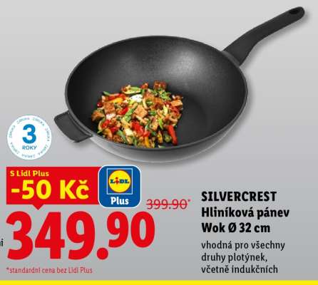 Silvercrest Hliníková pánev Wok Ø 32 cm