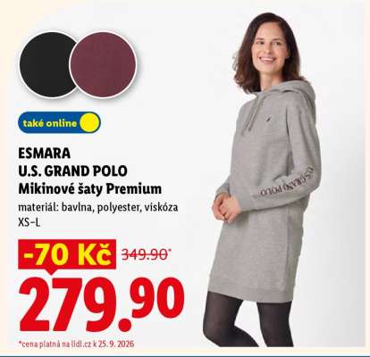 ESMARA U.S. GRAND POLO Mikinové šaty Premium
