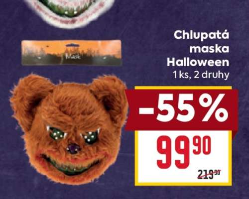 Chlupatá maska Halloween