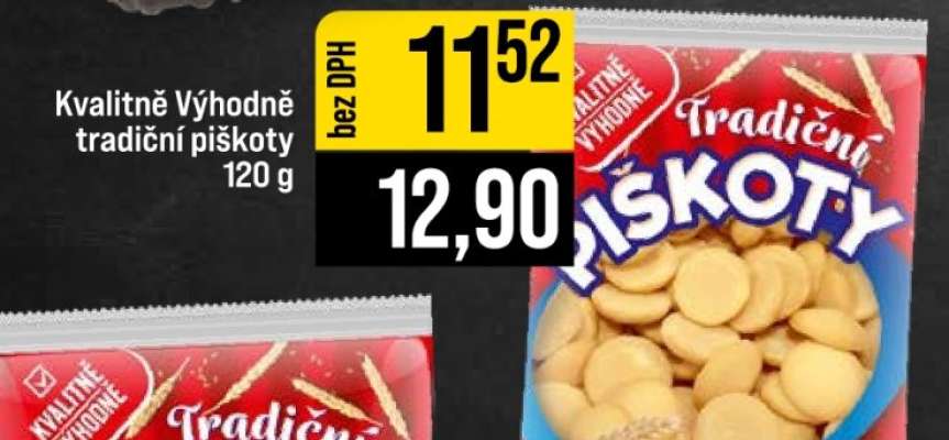 Kvalitně Výhodně tradiční piškoty
