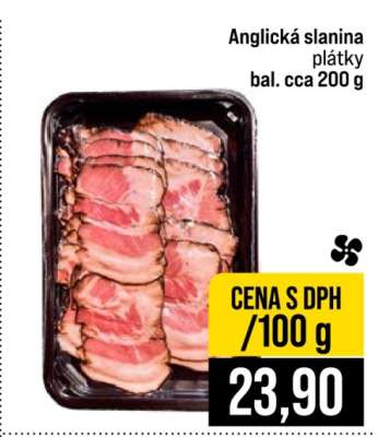 Anglická slanina plátky
