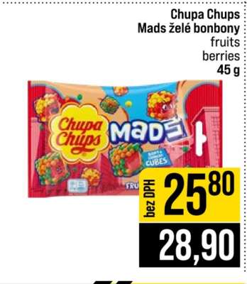 Chupa Chups Mads želé bonbóny