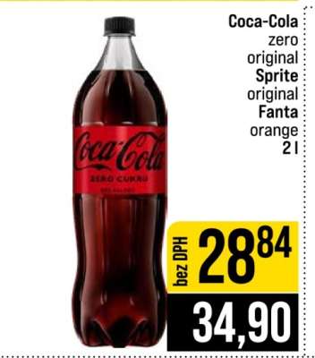 Coca-Cola zero original Sprite original Fanta orange