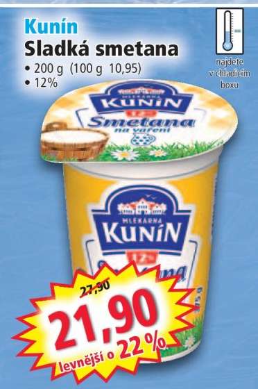Kunín Sladká smetana