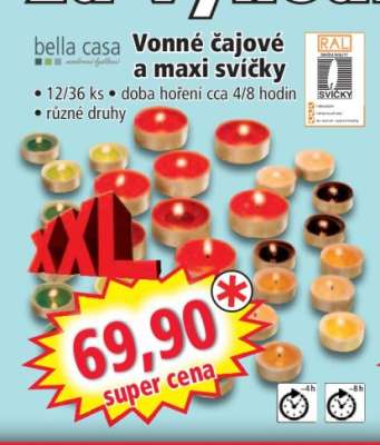 Vonné čajové a maxi svíčky