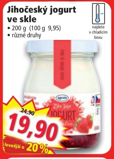 JIHOČESKÝ Jogurt ve skle