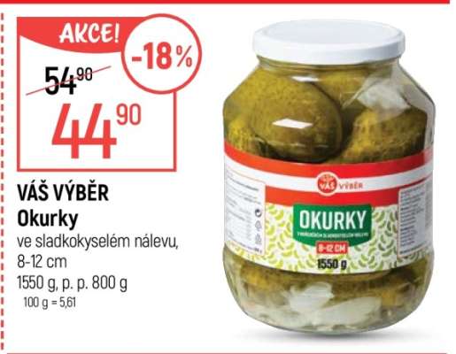 VÁŠ VÝBĚR Okurky