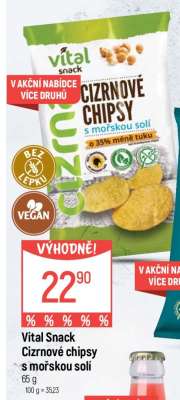 Vital Snack Cizrnové chipsy s mořskou solí