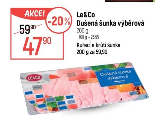 LE & CO DUŠENÁ ŠUNKA VÝBĚROVÁ