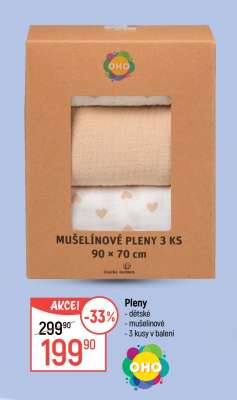 Mušelínové pleny 3 ks