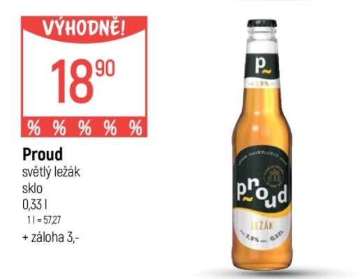 Proud světlý ležák